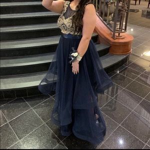 Navy Blue Prom Dress Size 6